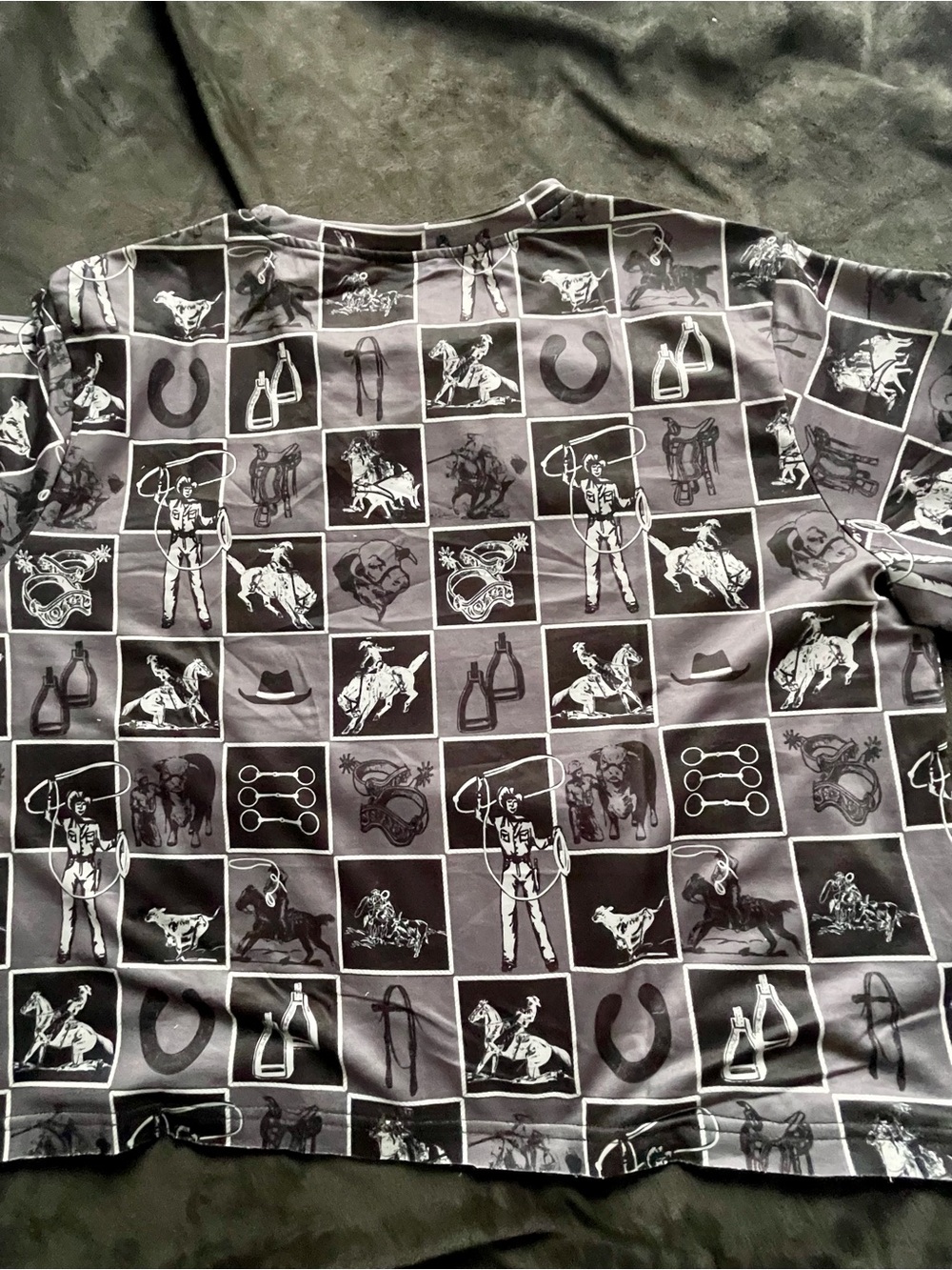 2 Fly Co Western Rodeo Graphic Cropped Tee Top L/XL NWT - Picture 14 of 14